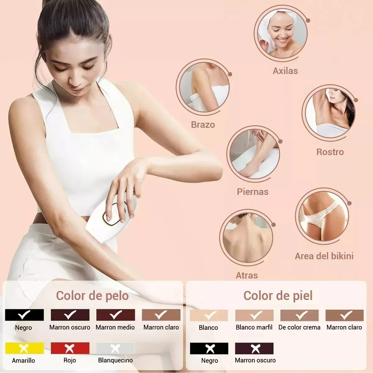 Depiladora definitiva IPL/Laser 5 NIV.