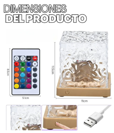 Lámpara Velador Luz Cálida Decorativa