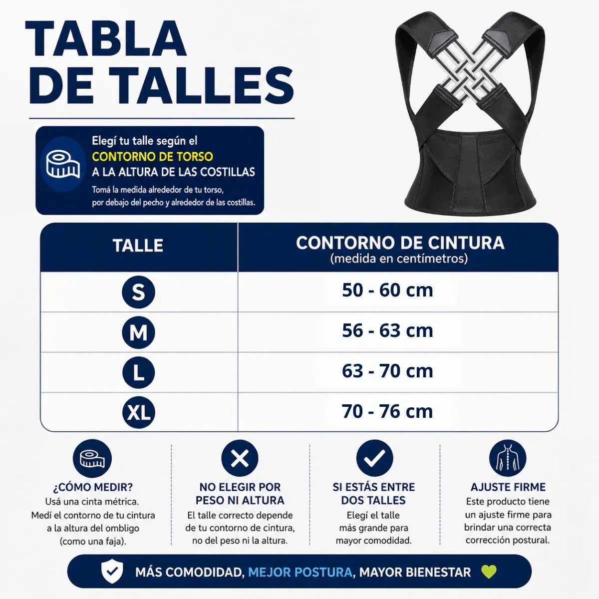 Corrector de Postura Ergonómico Ajustable Premium – Alivio de Dolor Espalda y Hombros